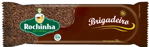 Picolé Brigadeiro Rochinha Sorvetes Pacote 55g