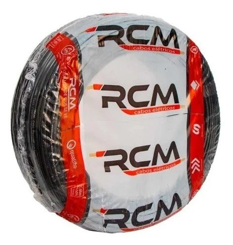 Cabo Flexível 750v 1,5mm Rolo 100 Metros Preto Rcm