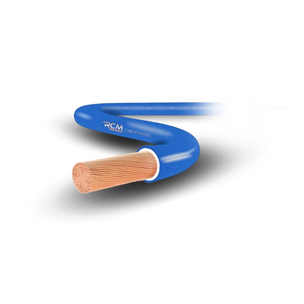 Cabo Cobre Isolado Pvc 70g 750v 1x 2,50 Mm2 Flexivel Azul Nbr 247 3 Classe 5 47 Rcm