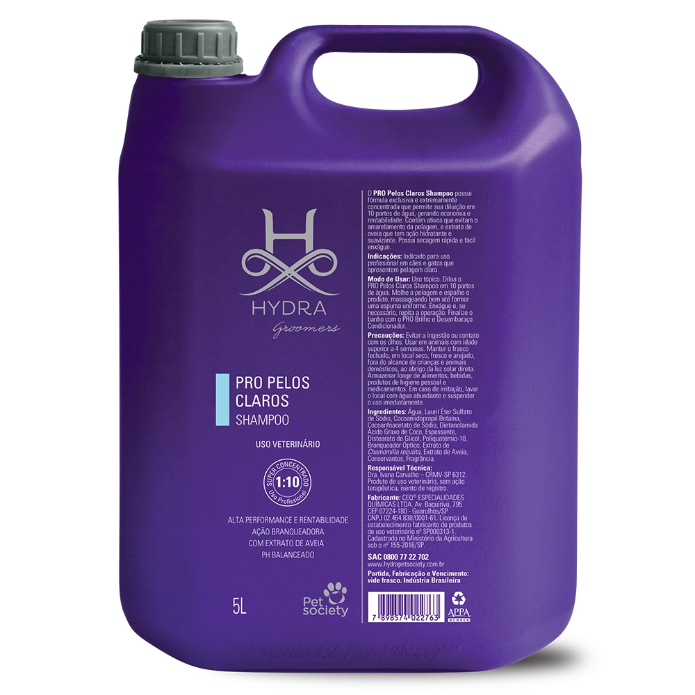 Sh Hydra Groomers Pelos Claros 5l