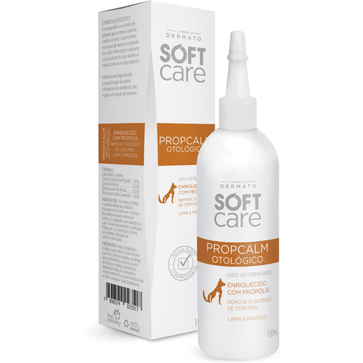 Loção Otológica Propcalm Soft Care Pet Society 100ml
