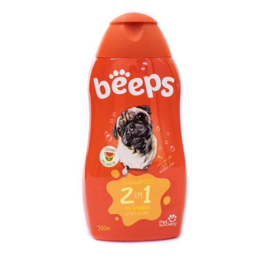Shampoo para cães Beeps 2 Em 1 Pelos Curtos 500ml