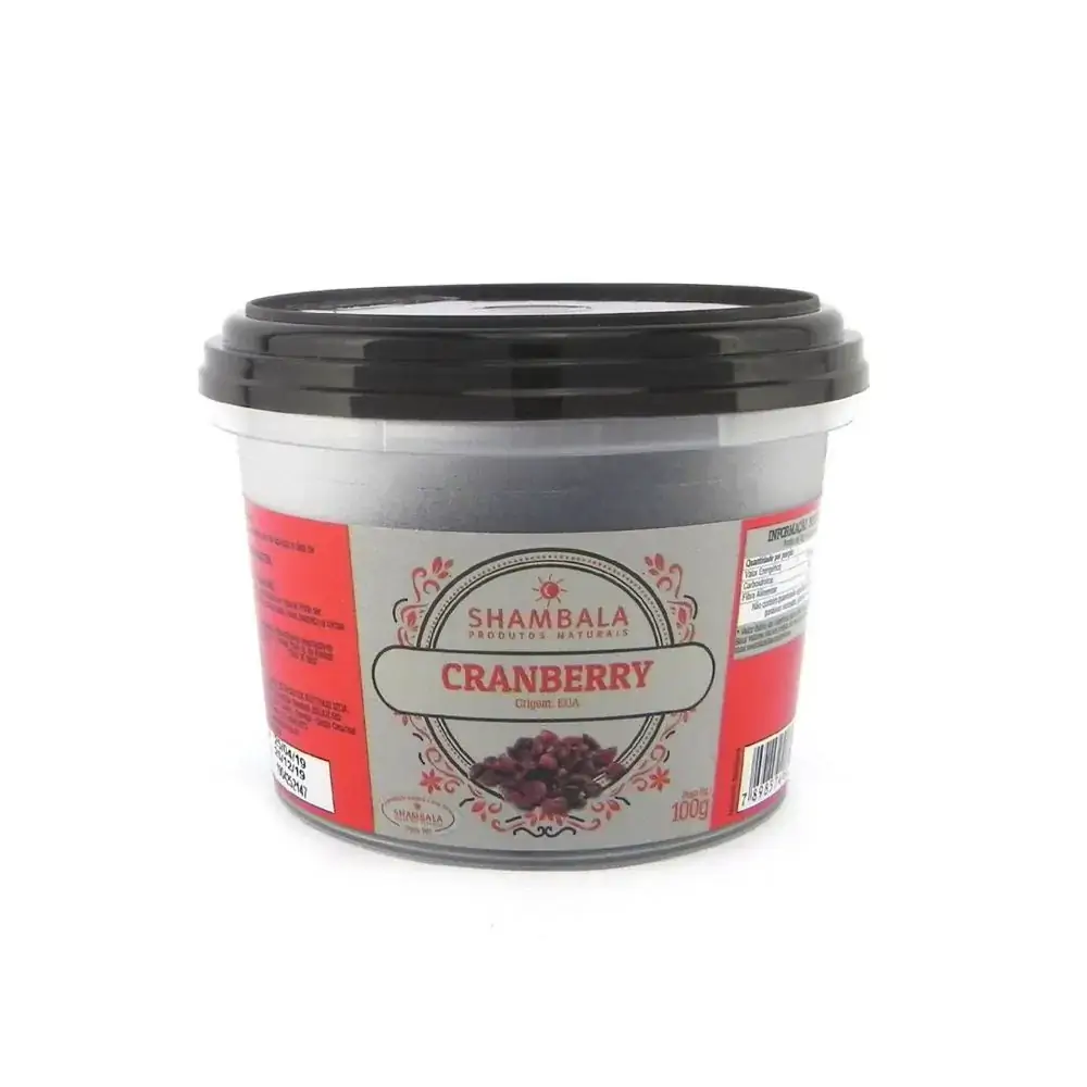 Cranberry Desidratada Sem Açucar 120g Shambala