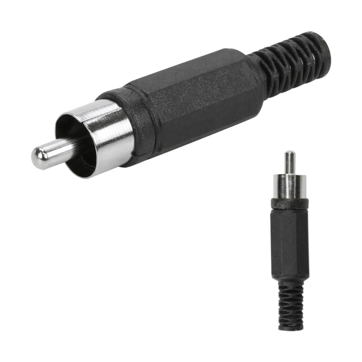 25x Plug Rca Macho - Alta Qualidade - Pix - Preto