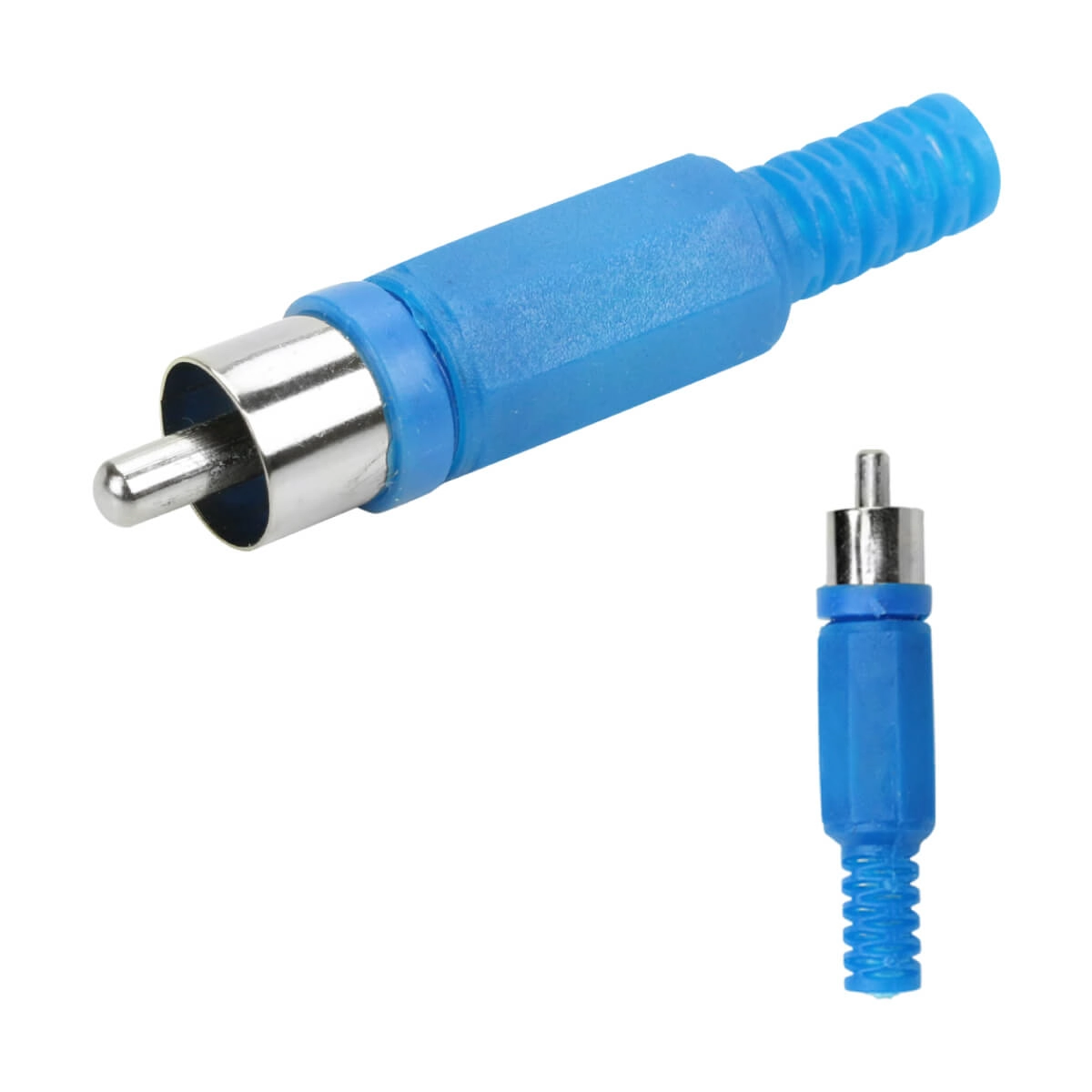25x Plug Rca Macho - Alta Qualidade - Pix - Azul
