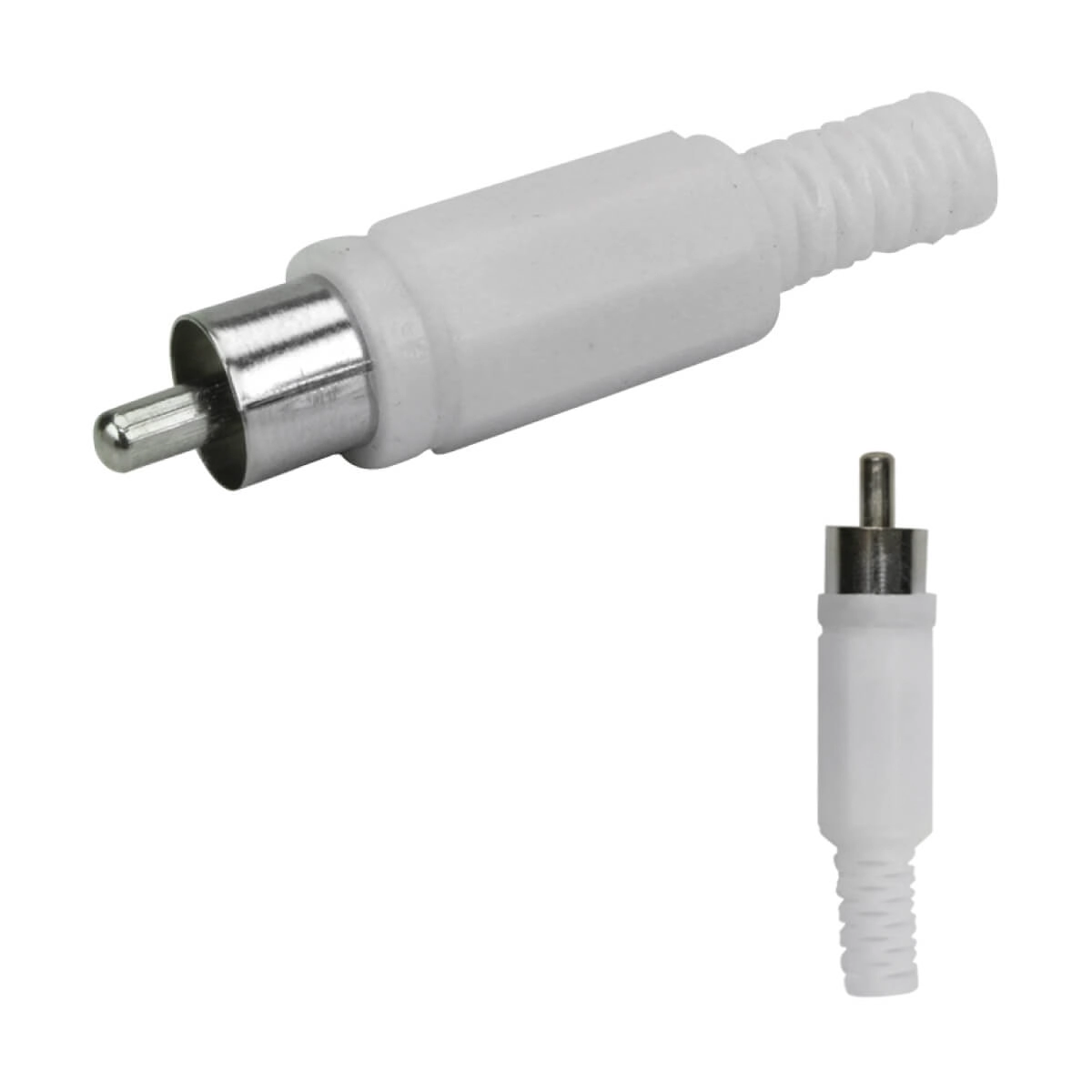 25x Plug Rca Macho - Alta Qualidade - Pix - Branco