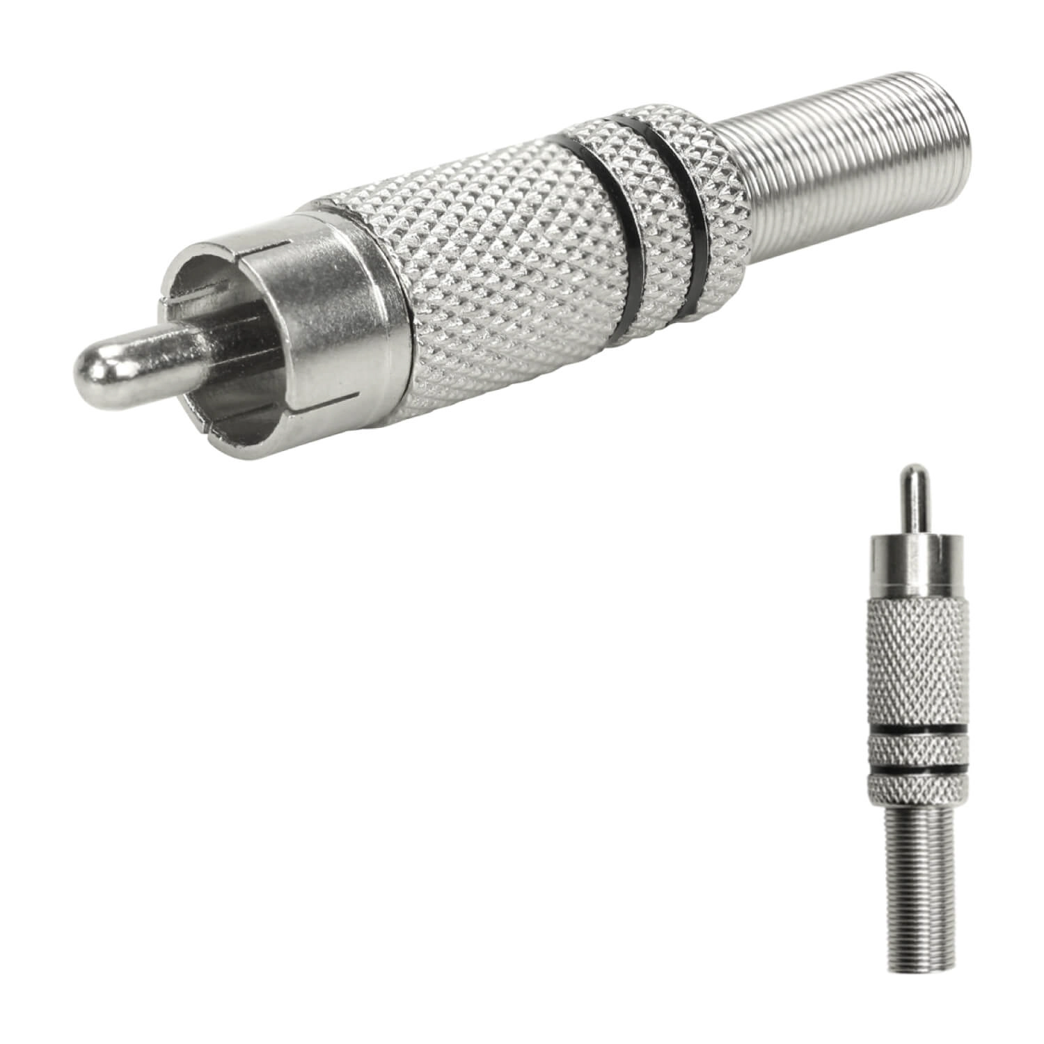 10x Plug Rca Macho Linha Profissional 4mm Preto - Pix