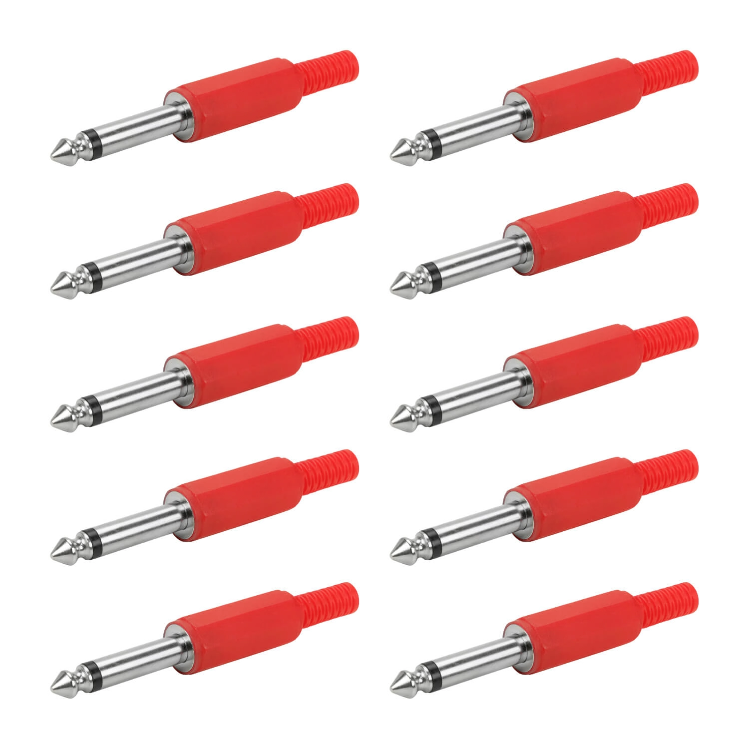 10x Plug P10 Mono Premium Série Classic - Vermelho