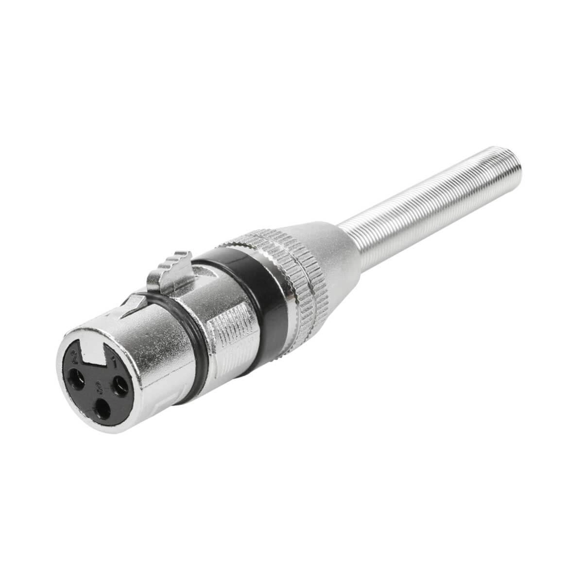 10x Plug Cannon Fêmea - Premium Profissional - Série Mola - Preto