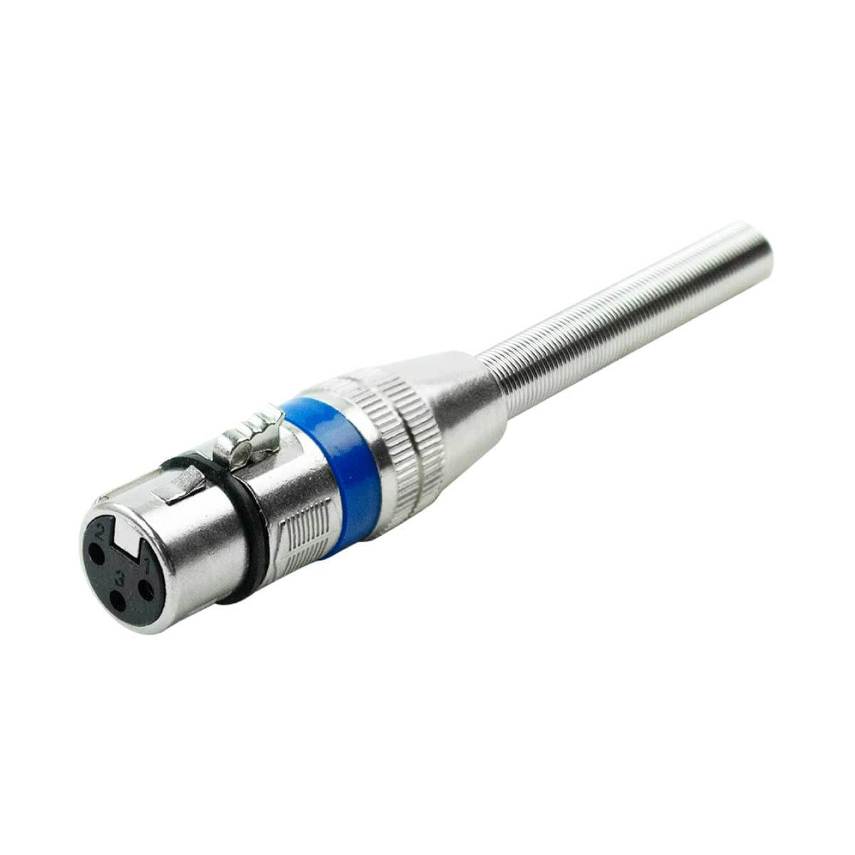 10x Plug Cannon Fêmea - Premium Profissional - Série Mola - Azul