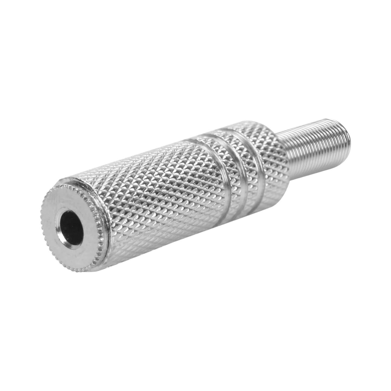 10x Plug Conector J2 P2 Fêmea Mono Profissional Níquel