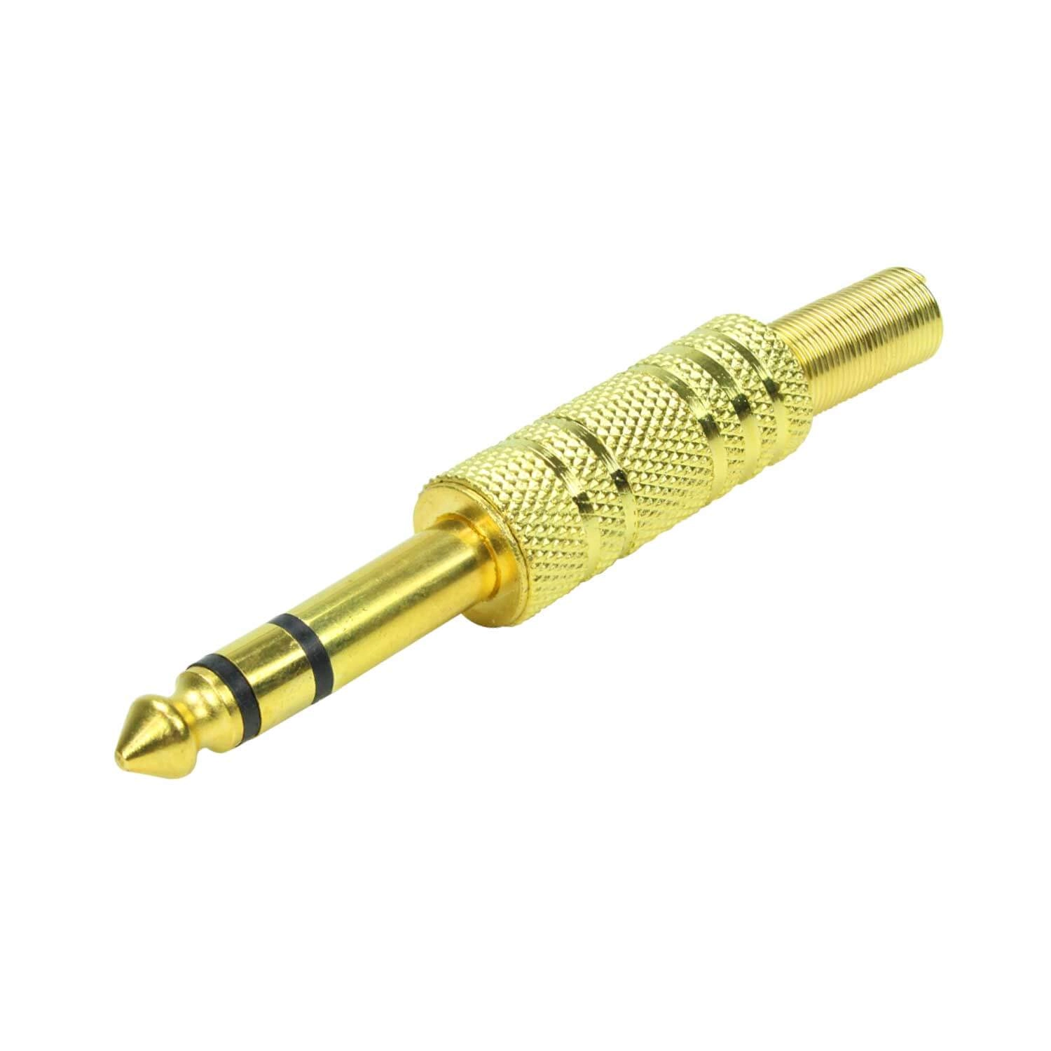 10x Plug P10 Estéreo Premium Profissional Série Gold