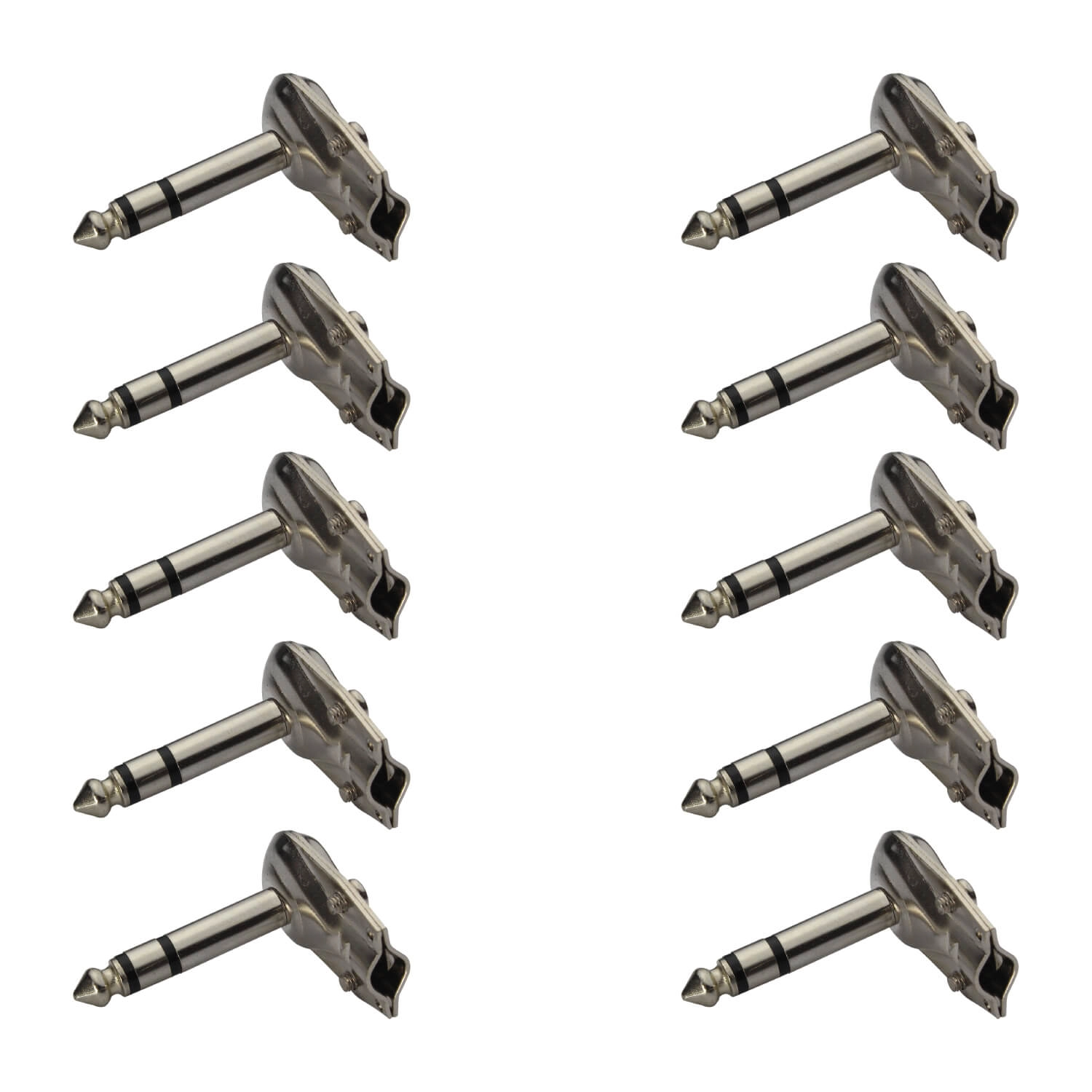 10x Plug P10 Estéreo Premium Profissional 90 Graus Cachimbo