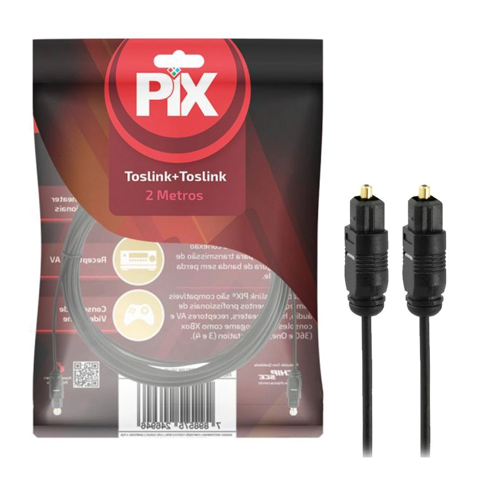 Cabo Optico Toslink Profissional 2m