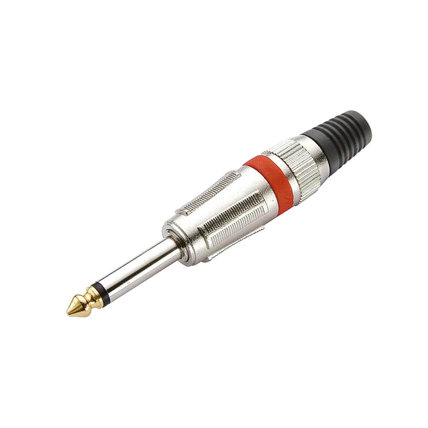 10x Plug P10 Mono Premium Profissional Série Ring - Vermelho