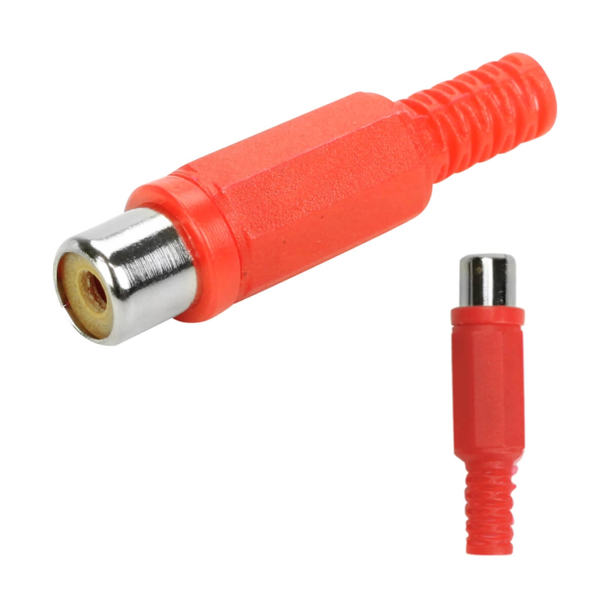 10x Plug Rca Fêmea - Qualidade E Preço - Pix - Vermelho