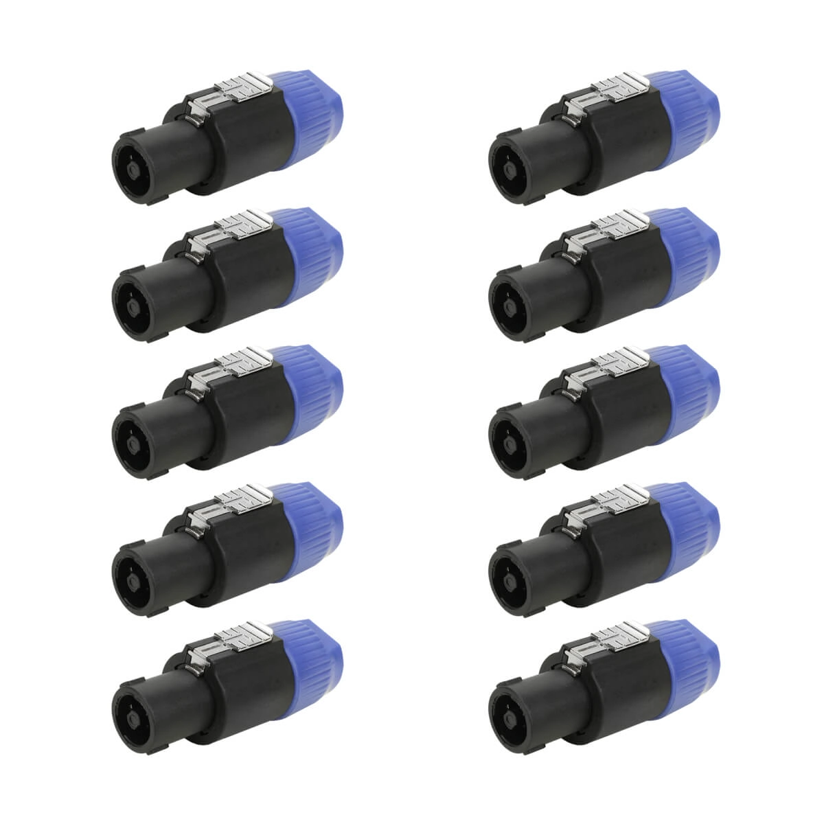 10x Macho Speakon 4 Polos Premium Profissional Trava + Capa
