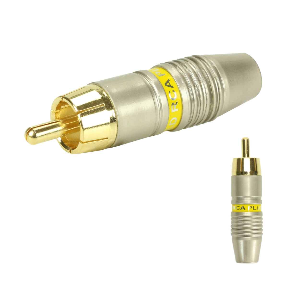 10x Plug Rca Macho Profissional Original Pix Ponta Ouro 24k