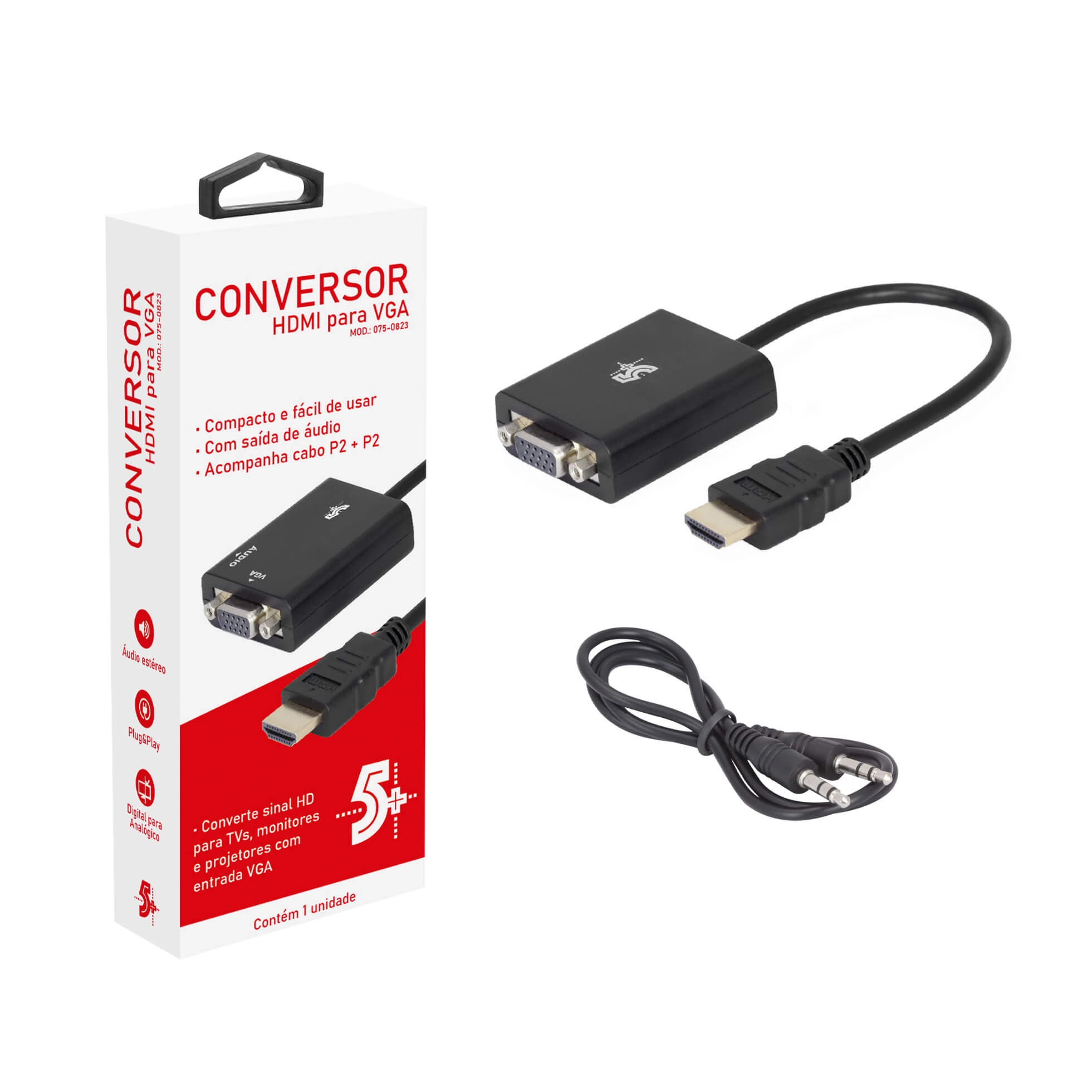 Cabo Conversor Hdmi X Vga