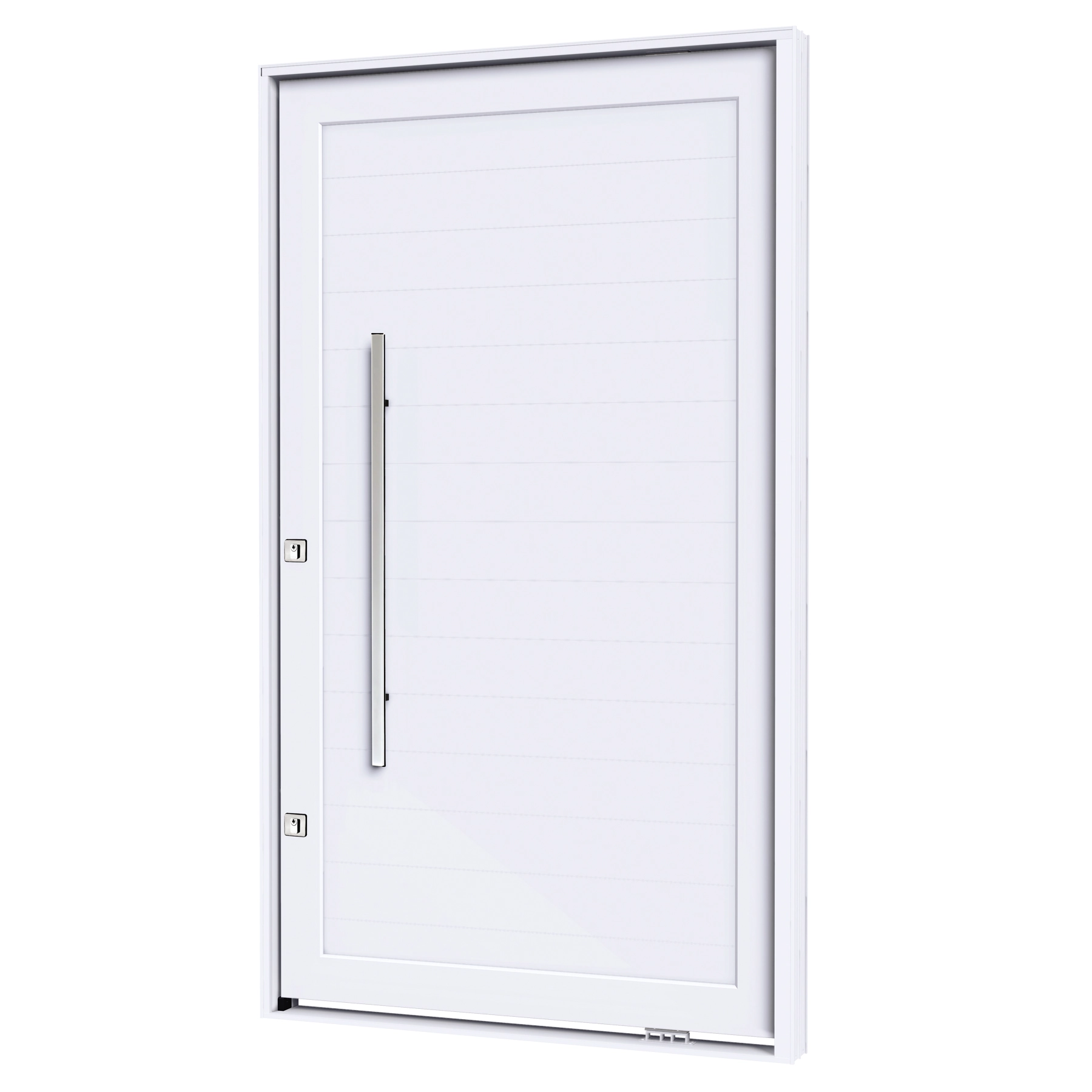 Porta Lambrill Pivotante Alumínio Branco 2,25x1,30m Lado Esquerdo Linha Lucasa Eccellente Lucasa