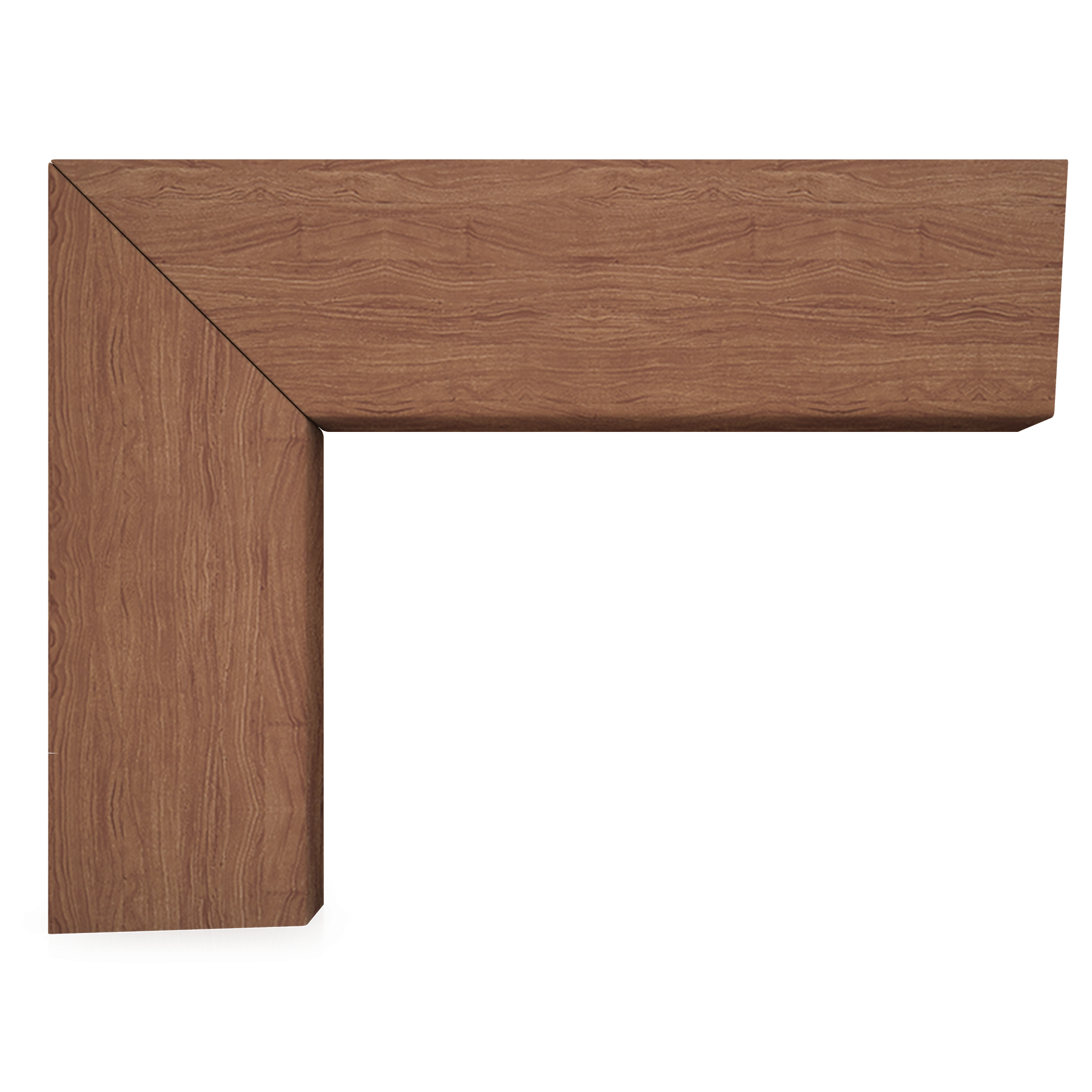 Guarnição De Alumínio Para Porta Pivotante Lambri Madeira - 213,2X4X4 Lucasa Aluminio