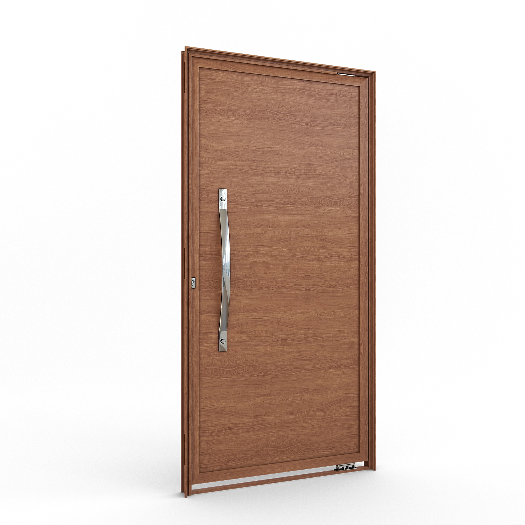 Porta Pivotante 1 Folha de Alumínio Amadeirada 215x105cm Lucasa Ullian
