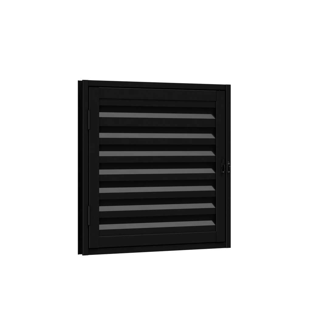 Portinhola De Alumínio 80 X 60 X 4,5 Cm Preto Esquerda Riobras