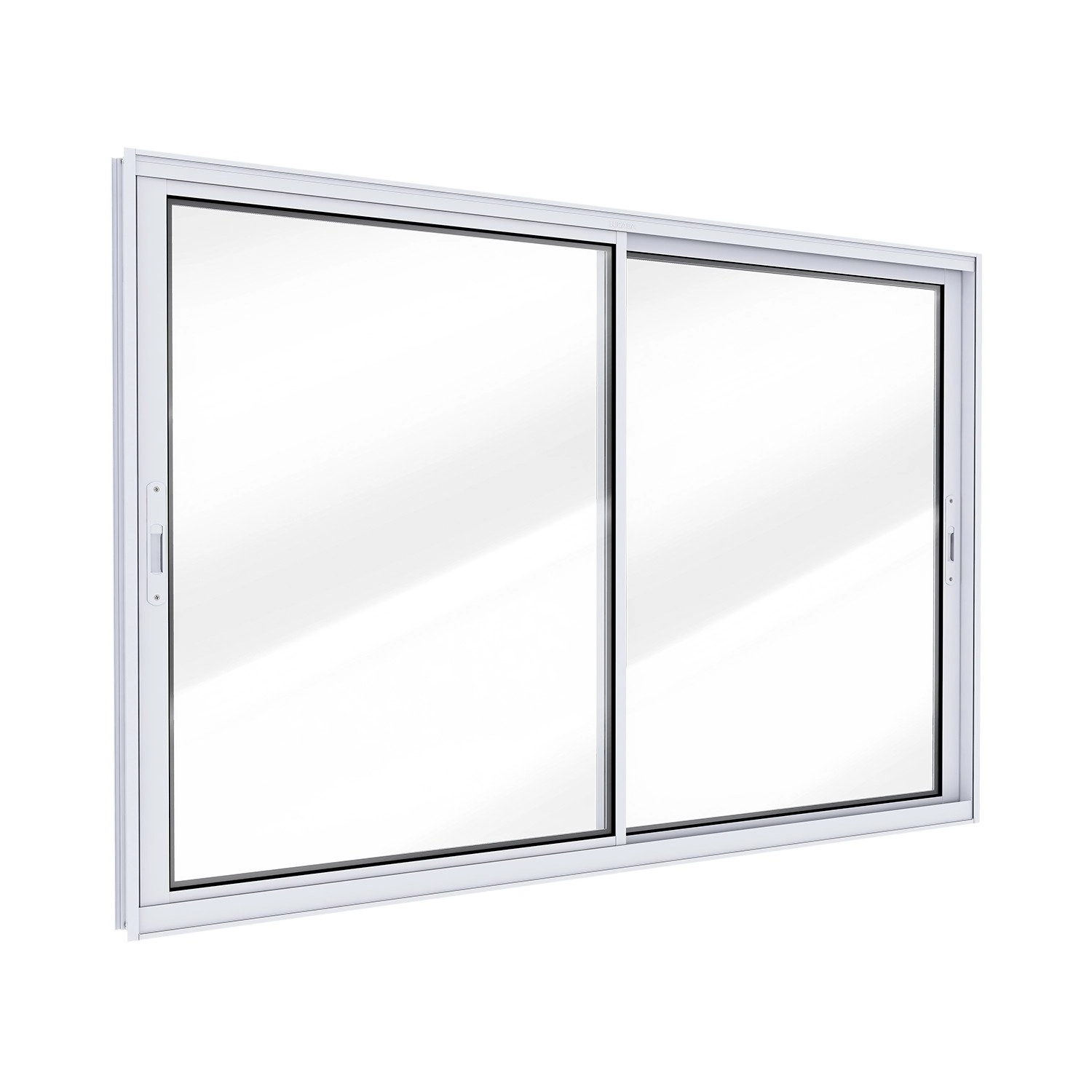 Janela De Alumínio De Correr Lateral 2 Folhas Móveis 100x120cm Lucasa Ideale Branco