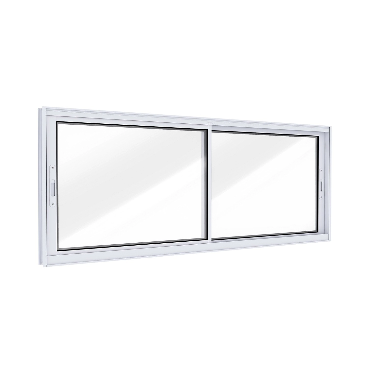 Janela De Alumínio De Correr Lateral 2 Folhas Móveis 60x150cm Lucasa Ideale Branco