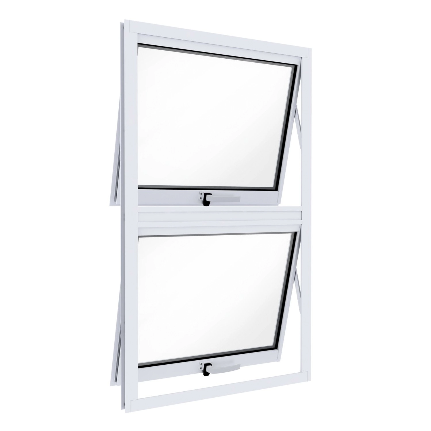 Janela De Alumínio Máximo Ar Duplo Vertical 100x60cm Lucasa Ideale Branco