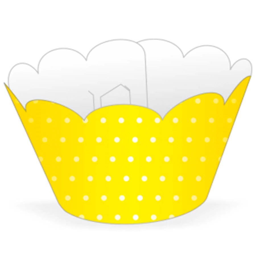 Pad.mini Cupcake Poa Amarelo/branco