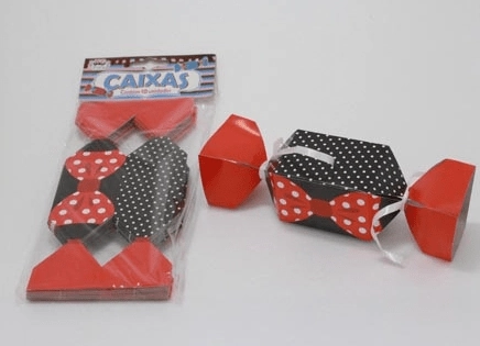 Caixa Bombom C/10 Laco Vermelho