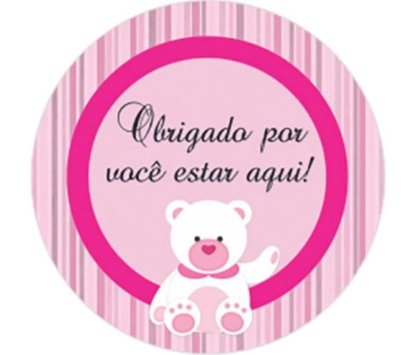 Adesivo Cromos Urso Rosa C/16
