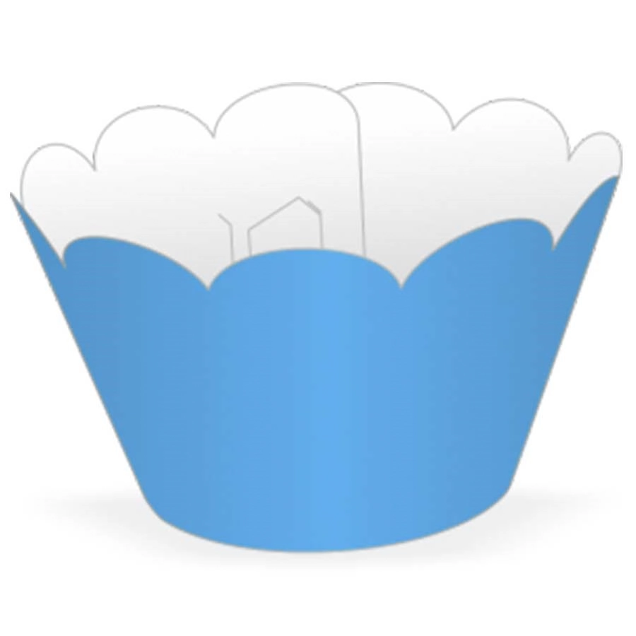 Saia Mini Cupcakes Azul Claro C/12