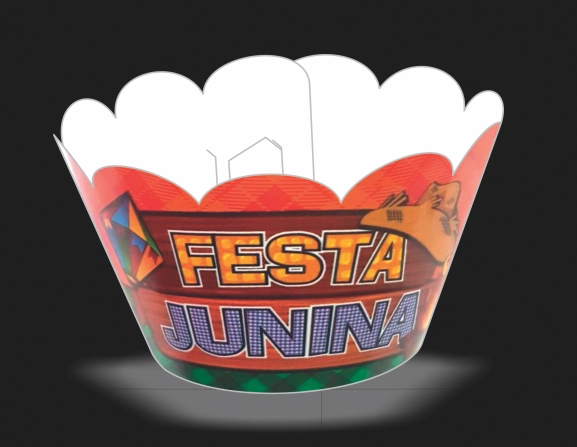 Cupcake Festa Junina 12un 61.2 Calegari