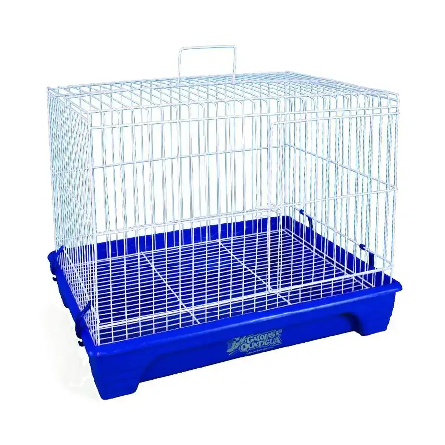 Gaiola Branca E Azul Para Coelhos Quatiguá