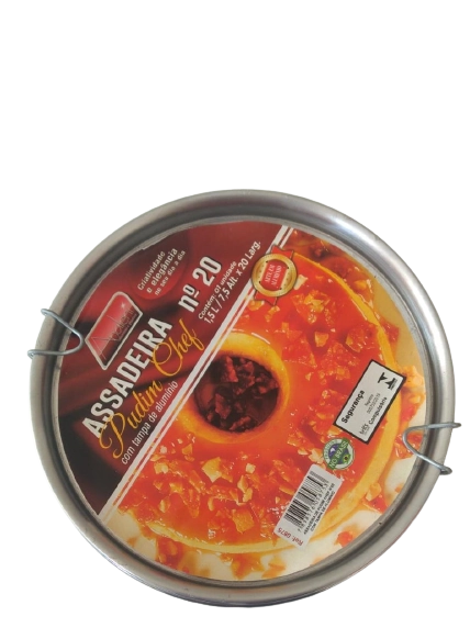 Assadeira De Pudim Chef N20 C Tampa De Aluminio 875 Aneleni