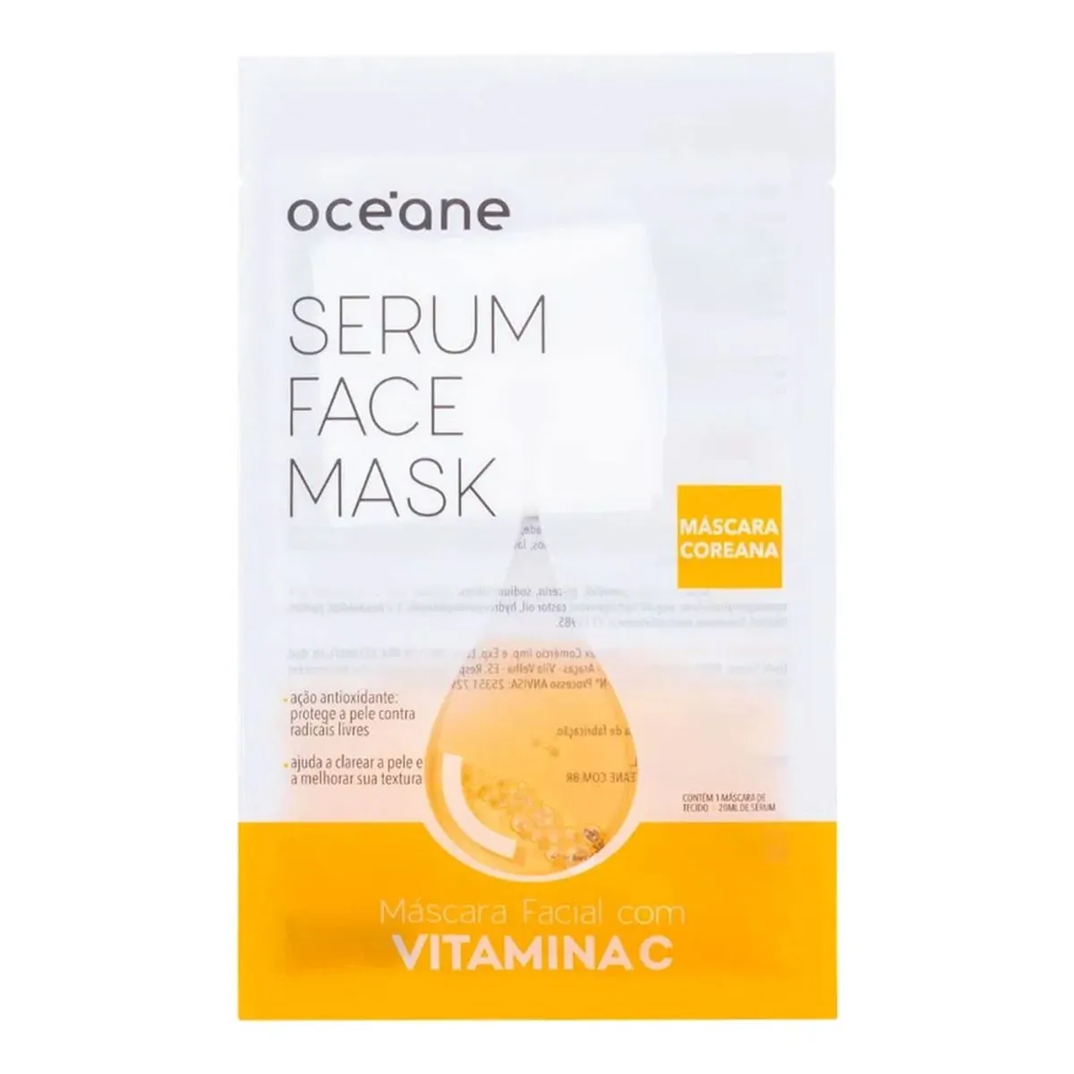 Máscara Facial Vitamina C Serum Face Mask Océane