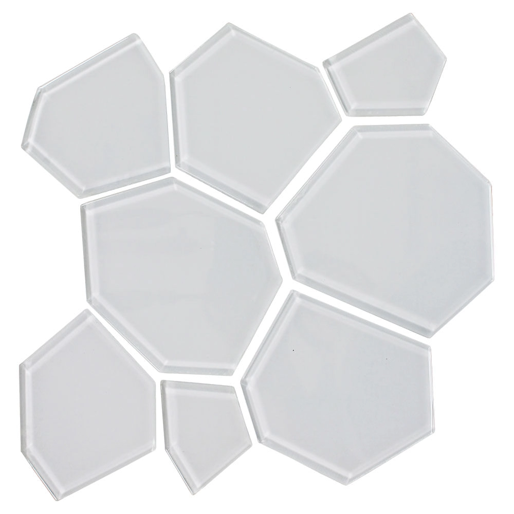 Mosaico De Vidro Croco White 32x32cm - 1713002001