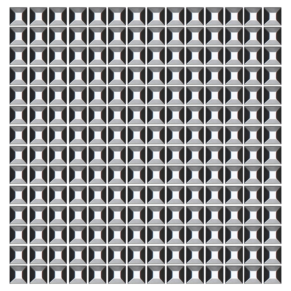 Mosaico De Metal Barcelona Silver 2x2 Placa 30x30cm - 1315003008