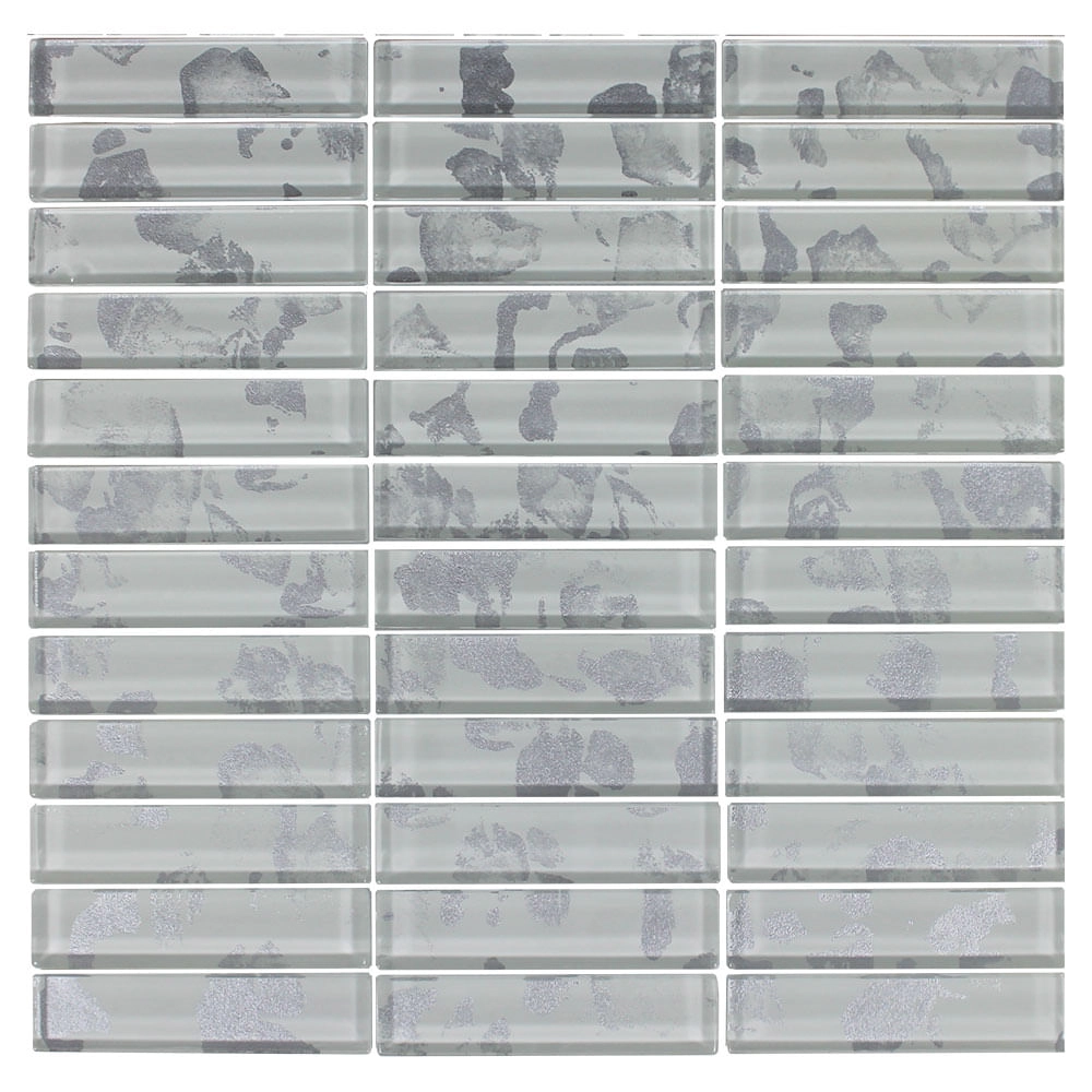 Pastilha De Vidro Evolution White 9,5x2,3 Placa 30x30cm - 1313121004