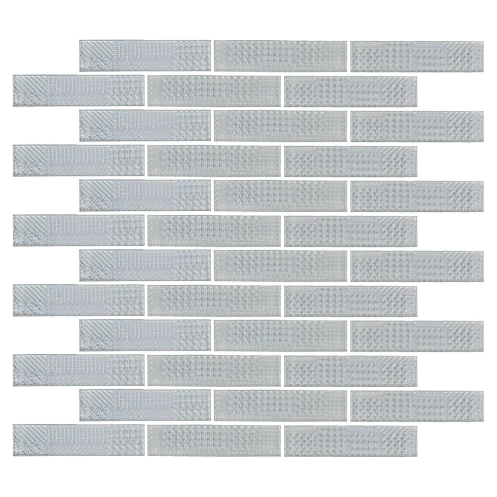 Mosaico De Vidro Touch Glass White 9,5x2 Placa 30x30cm - 1313125001