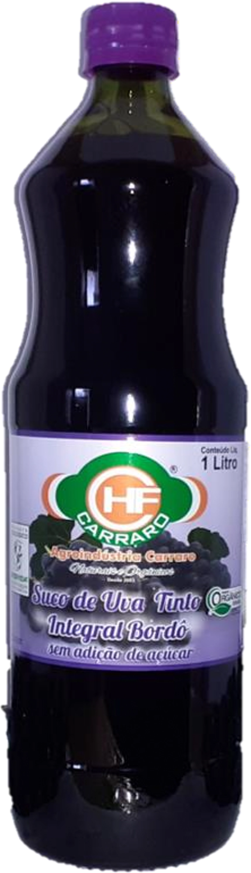 Suco De Uva Bordo Integral 1l Organico Horti Fruti Carraro