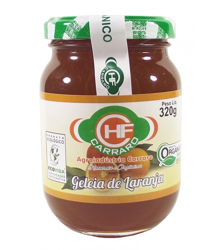Geleia Hf Carraro Org 320g Laranja
