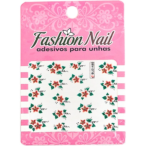 Adesivo Para Unhas Fashion Nail Ble 1480 Flor
