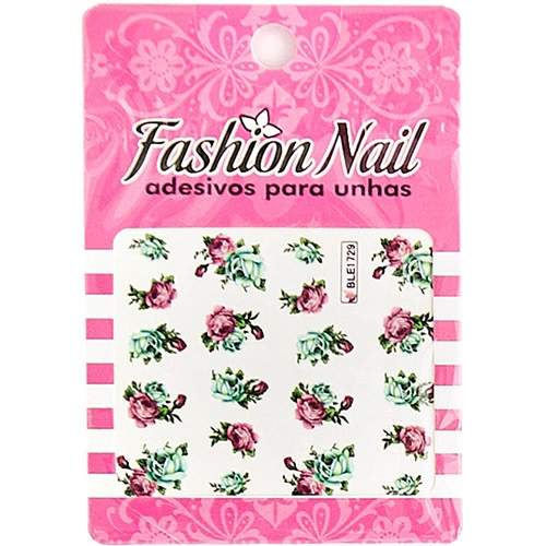 Adesivo Para Unhas Fashion Nail Ble 1729 Flor