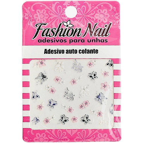 Adesivo Para Unhas Fashion Nail Zp 36 Borboletas