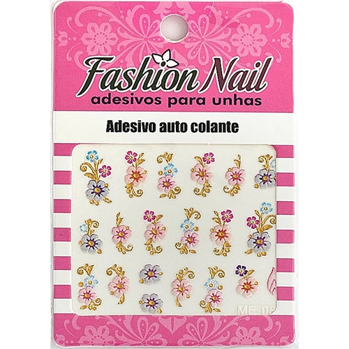 Adesivo Para Unhas Fashion Nail Me 08 Flor