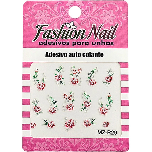 Adesivo Para Unhas Fashion Nail Mz R29 Flor