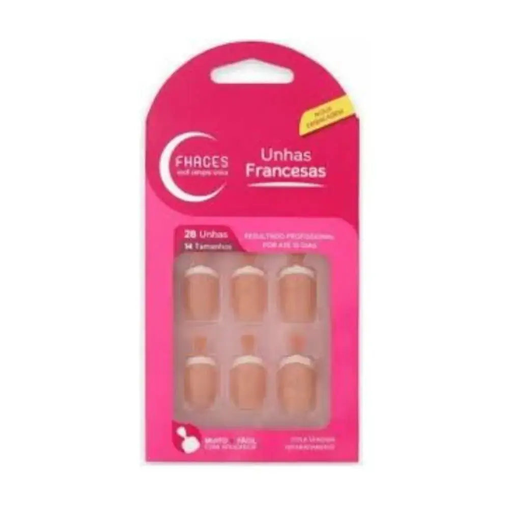 Unhas Fhaces Francesas Rosa C/28